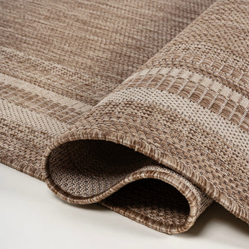 Lido Traditional Casual Pinstripe Border Area Rug